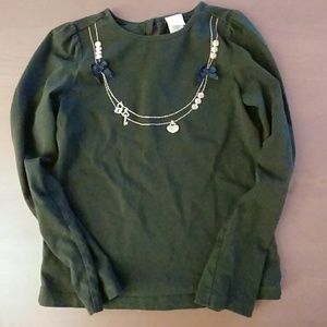 Janie and Jack Size 7 Embroidered Long Sleeve Tee